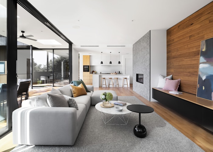 Luxury villa interior with modern furnishings in Cyprus